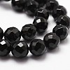 Natural Dyed & Heated Black Onyx Beads Strands X-G-D840-23-10mm-3
