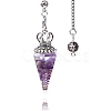 Natural Amethyst Chip & Resin Dowsing Pendulum Big Pendants PW-WG89635-07-1