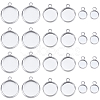 24Pcs 3 Styles Brass Pendant Cabochon Settings KK-BBC0028-71-1