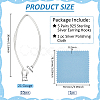 5 Pairs 925 Sterling Silver Earring Hooks STER-BC0002-22B-2