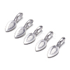 Tibetan Style Alloy Glue-on Flat Pad Bails TIBEP-AB3348Y-S-NF-4