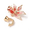 Brass and Enamel Fold Over Clasps KK-B100-046G-2