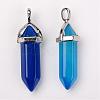 Natural Agate Double Terminated Pointed Pendants G-F295-05G-2