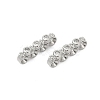 Brass Micro Pave Clear Cubic Zirconia Spacer Bars KK-P302-26P-1
