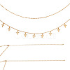 1Pc Alloy Double Layer Cross Charm Waist Chains AJEW-TA0002-20-3