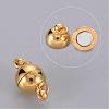 Brass Magnetic Clasps with Loops X-KK-MC020-G-NF-2