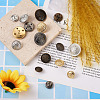 64Pcs 16 Style Brass Shank Buttons BUTT-TA0001-11-13