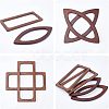 4Pcs 2 Styles Wooden Handles Replacement FIND-CA0002-22-5