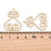 Brass Micro Pave Clear Cubic Zirconia Connector Charms CU-CBA7BFE-03C-G-3