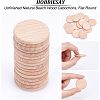 HOBBIESAY 50Pcs Unfinished Natural Beech Wood Cabochons WOOD-HY0001-01-4