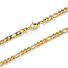 PVD Vacuum Plating 304 Stainless Steel Figaro Chain Necklaces NJEW-S420-003B-G-2