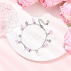 3Pcs Stainless Steel and Natural & Dyed Malaysia Jade Charm Bracelets BJEW-JB12418-3