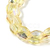 Electroplate Glass Beads Strands GLAA-Q101-03A-HP01-3