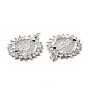 Brass Micro Pave Cubic Zirconia Pendants KK-E068-VB090-3