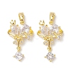 Brass Micro Pave Clear Cubic Zirconia Pendants KK-K360-10G-1