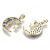 Brass Micro Pave Cubic Zirconia Charms KK-N232-129-NF-2