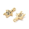 Brass Micro Pave Cubic Zirconia Charms KK-C099-01K-G-2