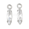 Brass Pave Clear Cubic Zirconia Charms CU-CBAD360-09P-01-1