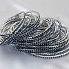 Brass Rhinestone Tennis Bracelets WG6EB7A-14-1