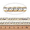 304 Stainless Steel Two Tone Figaro Chains CHS-K023-05GP-3