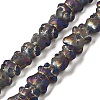 Electroplate Glass Beads Strands EGLA-Q127-A02-01F-1