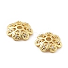 Brass Micro Pave Clear Cubic Zirconia Bead Caps KK-G425-05C-4