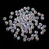 AB Color Transparent Acrylic Faceted Round Clear AB Beads X-PL642-22-2