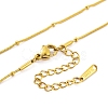 Ion Plating(IP) Initial Letter 304 Stainless Steel Pendant Necklace NJEW-R265-05G-R-4