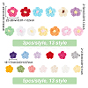 104Pcs 26 Style Peach Blossom & Two Tone Plum Blossom Handmade Crochet Cotton Appliques AJEW-FG0002-46-2