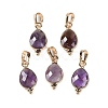 Natural Amethyst Faceted Pendans KK-L218-004G-01-1