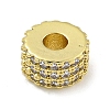 Rack Plating Brass with Cubic Zirconia Beads KK-B091-04B-04G-1