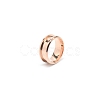 201 Stainless Steel Grooved Finger Ring Settings STAS-TAC0002-57A-RG-1