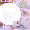 120Pcs A6 Transparent PVC Plastic Zip Top Zipper Seal File Bags ABAG-WA0001-04-4