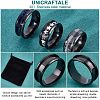 Unicraftale 10Pcs Stainless Steel Grooved Finger Ring Settings STAS-UN0039-22C-5