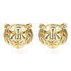 Brass Tiger Open Cuff Ring RJEW-N037-018-1