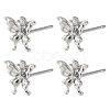 SHEGRACE Brass Micro Pave Clear Cubic Zirconia Stud Earrings XGRQ4N863-725P-1