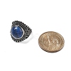 Natural Lapis Lazuli Adjustable Rings RJEW-I108-03AS-02-5