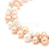 Natural Fresh Water Pearl Beaded Bracelets BJEW-D447-08G-01-3