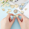 8Pcs 8 Style Brass Locket Pendants KK-BC0004-42-3