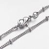 Brass Chain Necklaces MAK-F013-07P-2