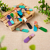18Pcs 9 Styles Resin & Walnut Wood Pendants RESI-BT0001-25-5
