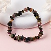 Unisex Chip Natural Tourmaline Beaded Stretch Bracelets BJEW-S143-43-1