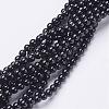 Natural Black Onyx Round Beads Strands GSR18mmC097-1