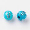 Plating Acrylic Beads PACR-Q113-10-2