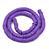 Handmade Polymer Clay Beads Strands CLAY-R089-6mm-013-6