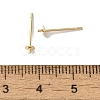 Brass Studs Earrings Finding KK-K383-02A-G-3