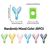 20Pcs UV Plating Opaque Acrylic European Beads OACR-TADJ0001-16Y-3