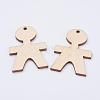 Undyed Wood Pendants WOOD-L003-09-1