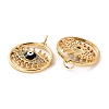 Brass Micro Pave Cubic Zirconia Pendants ZIRC-P092-028G-02-RS-3