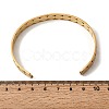 201 Stainless Steel Open Cuff Bangles for Women BJEW-Z162-01G-5
